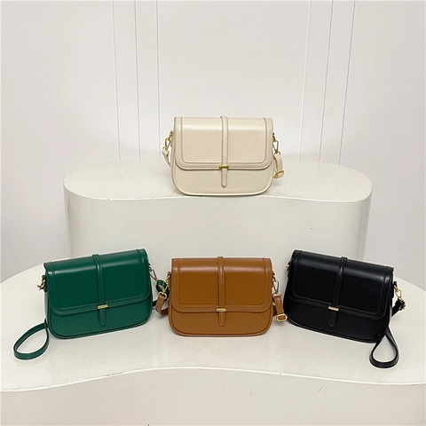 Borsa Tracolla Donna Pelle PU Piccola Borsa Quadrata Spalla Fibbia Magnetica Tracolla Regolabile Commuter Minimalista Retro