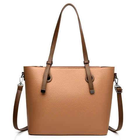 Grande Borsa Tote Da Donna Pelle PU Motivo Litchi Pendolare Borsa A Tralla Con Tracolla Regolabile Stile Professionale