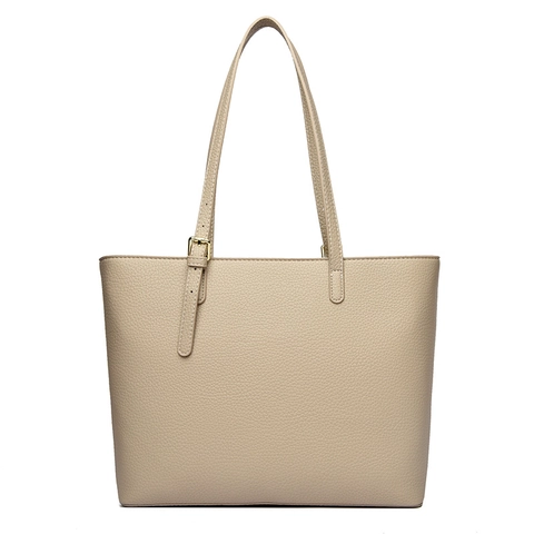 Women Tote Bag Lychee Pattern PU Leather Large Capacity Shoulder Handbag For Commuting Office Work Simple Trendy