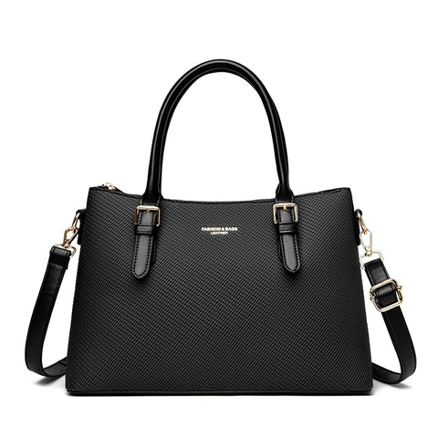 Women Tote Handbag PU Leather Woven Texture Large Capacity Detachable Shoulder Strap Vintage Commuter Daily Bags