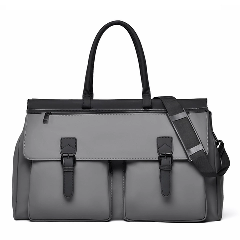 Borsa Da Viaggio Uomo Impermeabile Membrana Pelle Grande Capacità Duffel Borsa A Mano Tracolla Per Affari Gym Weekend
