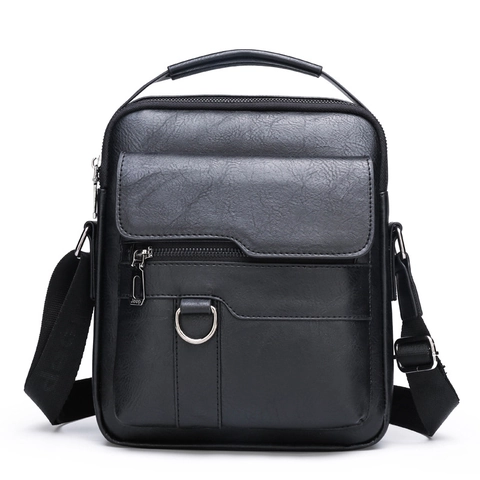 Borsa A Tracolla Da Uomo In Pelle PU Retrò Messenger Borsa A Mano Business Casual Per Uso Quotidiano