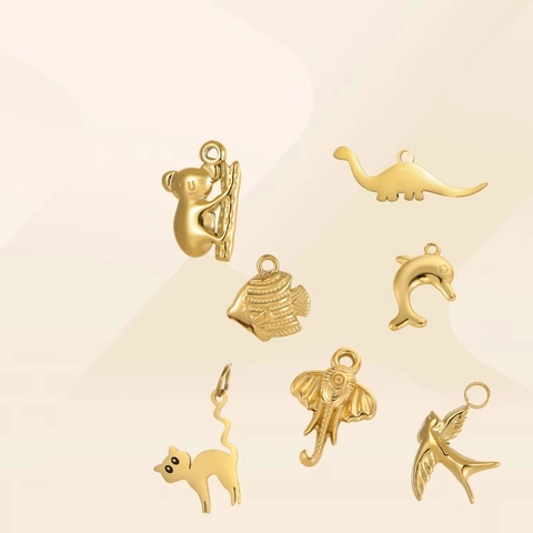 Stainless Steel Animal Shape Pendants For DIY Necklace Bracelet Jewelry Making Supplies Fashion Accessories