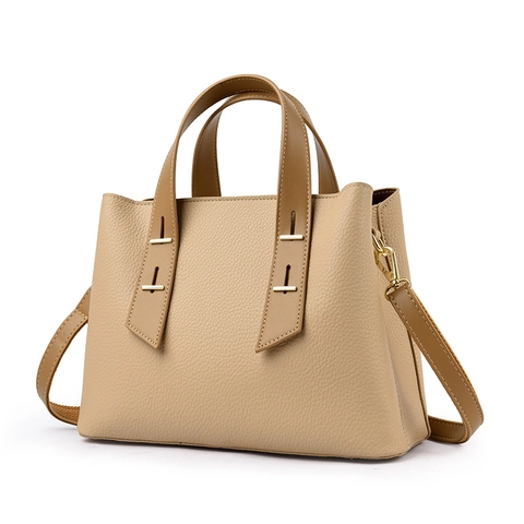 Bolso Tote Minimalista De Cuero PU Gran Capacidad Color En Contraste Con Correa Ajustable Versátil Para Mujeres Chic