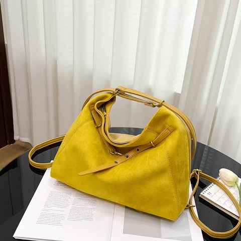 Bolso De Hombro Hobo De Gran Capacidad Vintage Ante Cuero PU Tote Para Mujer Retro Viaje Diario Casual De Mano
