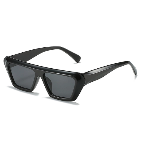 Square Rectangular Sunglasses PC Thick Frame UV400 Protection Fashion Travel Trendy Eyewear For Men And Women