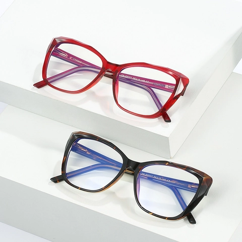 Montatura Per Occhiali Da Vista Donna Occhio Di Gatto TR90 Anti Luce Blu Leggera Moda