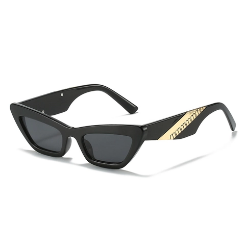 Occhiali Da Sole Cat Eye Vintage Per Donna Montatura PC Protezione UV400 Decorazione Metallca Moda Viaggi Party