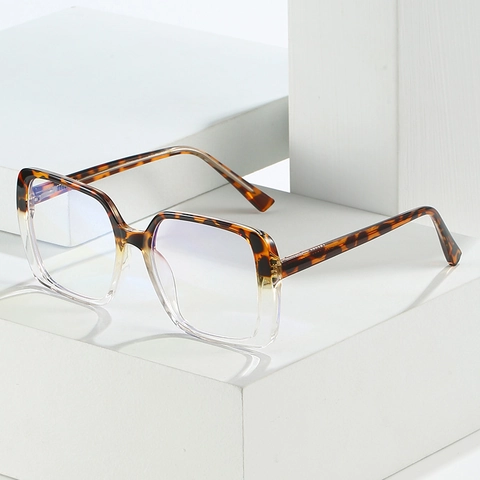 Montature Per Occhiali Quadrate Grandi TR90 Anti Luce Blu Occhiali Ottici Retrò Alla Moda Da Donna