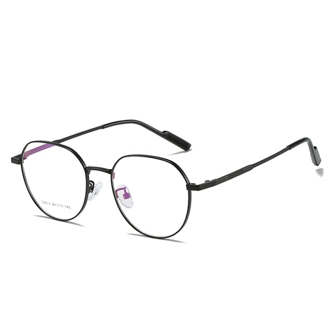 Montura Per Occhiali Ottici Tondi Poligonali Metallo Anti Luce Blu Retro Leggero Moda Per Donne