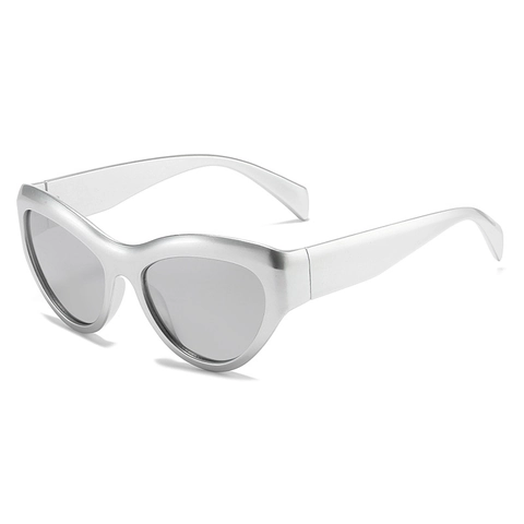 Occhiali Da Sole Steampunk Cat Eye Protezione UV400 Montura In PC Futuristico Cyberpunk Sport All Aperto Per Uomini E Donne