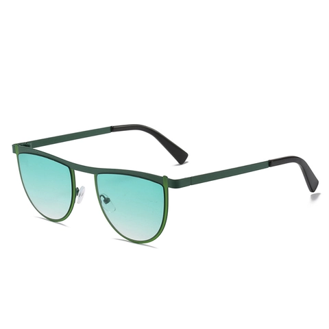 Occhiali Da Sole Irregolari Alla Moda Donne Geometrici Cat Eye Montatura In Metallo Protezione UV400 Lenti Sfumate
