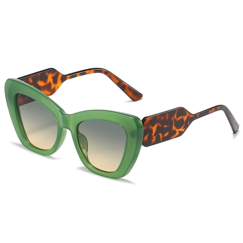 Occhiali Da Sole Cat Eye Retro Oversize Moda Montatura PC Lente AC Protezione UV400 Aste Larghe