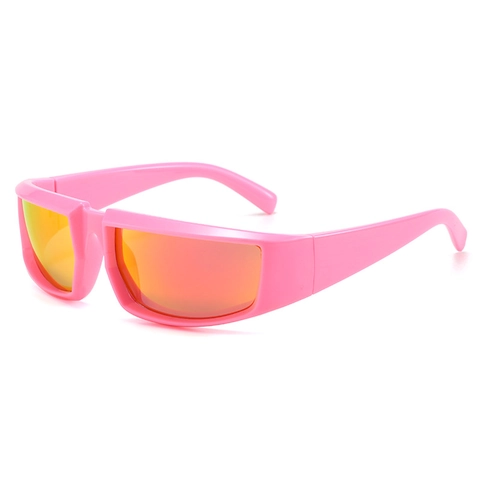 Occhiali Da Sole Sportivi Ciclismo PC Scudo Unico Pezzo Protezione UV400 Antivento Y2K Cyberpunk Retro Futuro Unisex