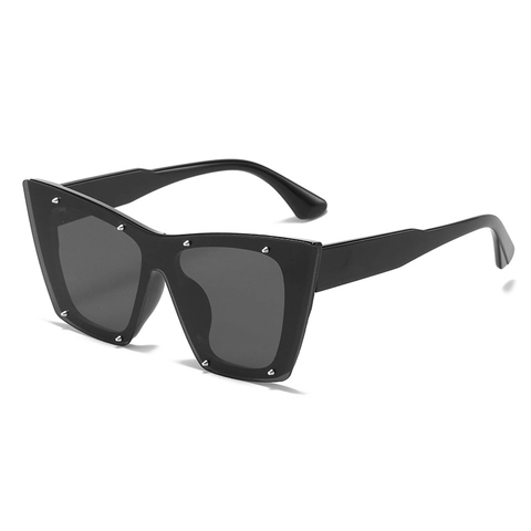 Dames Oversized Cat Eye Zonnebril PC Frame Klinknagels Retro Mode UV400 Bescherming Outdoor Brillen