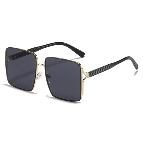Square Oversized Sunglasses Metal Frame PC Gradient Lens UV400 Protection Retro Fashion Eyewear For Women And Men