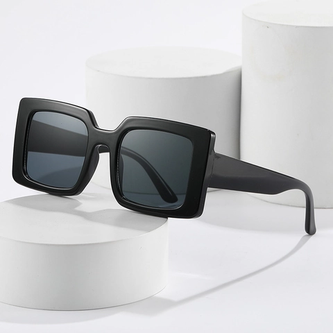 Gafas De Sol Cuadradas PC Retro Montura Grande Protección UV400 Moda Viaje Gafas Para Mujeres Hombres