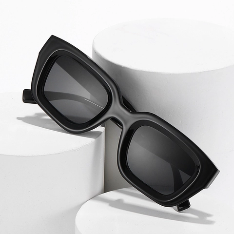 Gafas De Sol Cuadradas Retro Material PC Protección UV400 Moda Vintage Para Hombres Mujeres Viajes Al Aire Libre