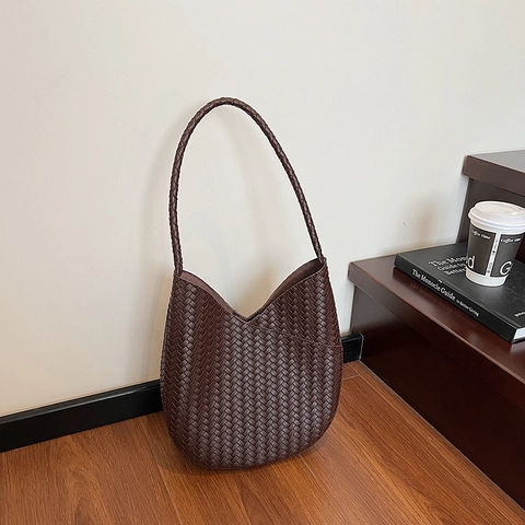 Webart Hobo Schultertasche PU Leder Große Kapazität Tote Vintage Minimalistischer Stil Mit Tasche Für Damen Büro