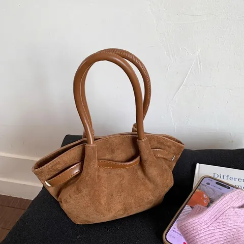 Women Matte PU Leather Handbag Pleated Design Crossbody Bag Solid Color Fashion Shoulder Bag Casual Purse