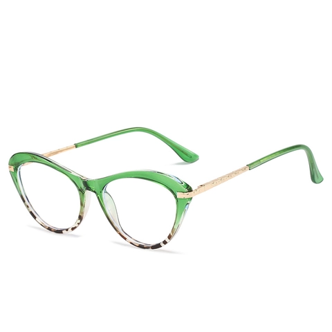 Montature Occhiali Occhio Di Gatto Donne Anti Luce Blu PC Metallo Tendenza Retro Ottica Per Ufficio Moda
