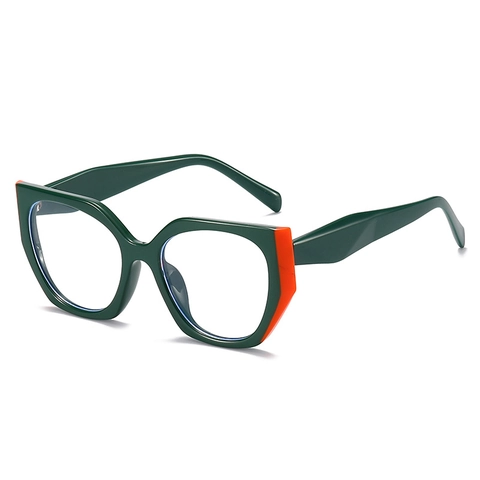 Montature Occhiali Da Vista Cat Eye Da Donna Anti Luce Blu PC Geometrici Oversize Lenti Trasparenti Occhiali Tendenza