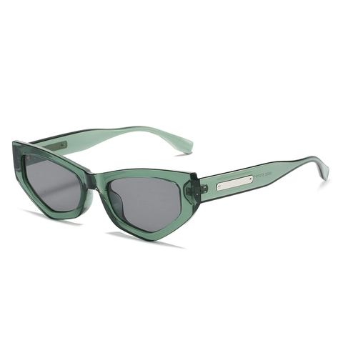 Occhiali Da Sole Geometrici Cat Eye Retro Protezione UV400 Montatura In Plastica Con Decoro In Metallo Moda Donna Festa