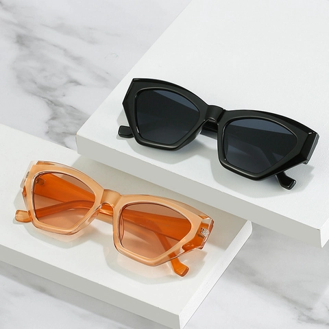 Occhiali Da Sole Retrò Cat Eye Montatura In PC Geometrica Protezione UV400 Moda Occhiali Moderni Per Donna