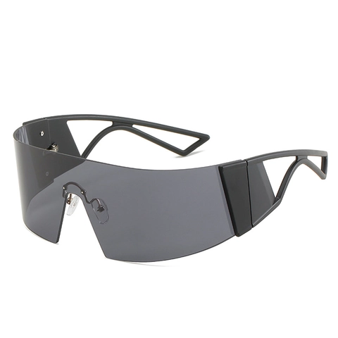 Gafas De Sol De Escudo Cyberpunk Futuristas De Gran Tamaño PC De Una Pieza UV400 A Prueba De Viento Para Hombres Mujeres
