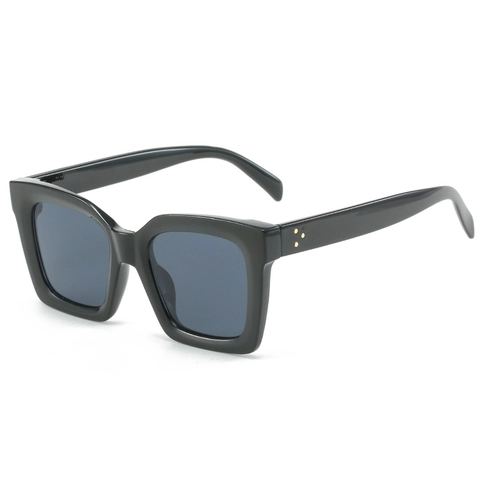 Oversized Square Sunglasses For Women And Men UV400 Protection PC Frame Rivet Decor Retro Trendy Shades Eyewear