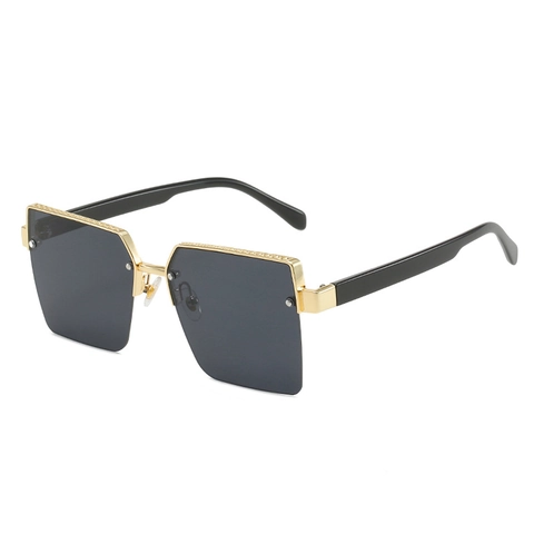 Square Oversized Sunglasses Metal Plastic Frame Gradient Lens UV400 Protection Trendy Fashion Eyewear Women