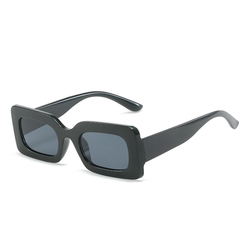 Gafas De Sol Cuadradas Retro Protección UV400 Montura PC Rectangulares Patillas Anchas Color Jelly Moda Vintage