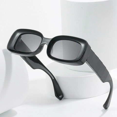 Gafas de Sol Rectangulares Vintage para Mujeres Hombres Protección UV400 Marco de PC Moda Playa Océano Colores de Caramelo
