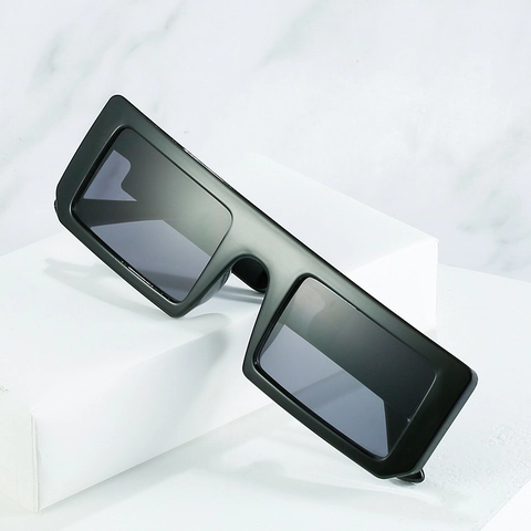 Retro Rectangular Sunglasses UV400 Protection PC Frame Square Small Candy Color Trendy Vintage Eyewear For Unisex