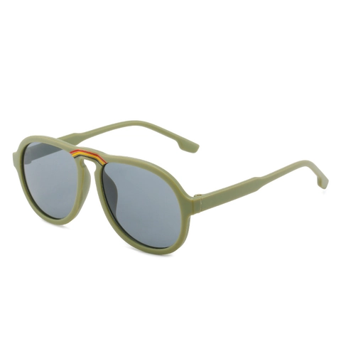 Kids Sunglasses Aviator UV400 Protection PC Frame AC Lens Rainbow Stripe Bridge Fashion Eyewear For Boys Girls