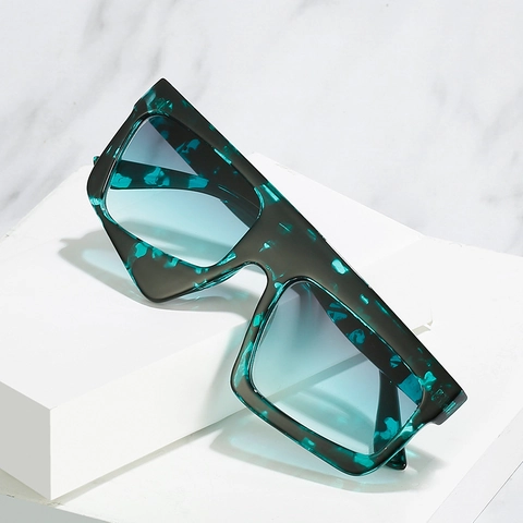 Square Oversized Sunglasses PC Frame UV400 Protection Flat Top Geometric Fashion Eyewear For Women Men