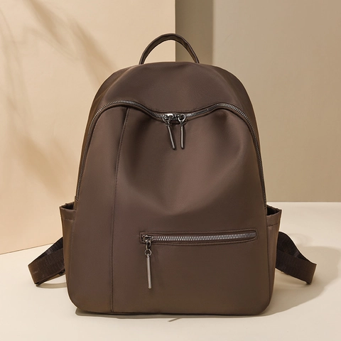 Dames Mode Oxford Stof Rugzak Waterdicht Lichtgewicht Woon-werkverkeer School Rugzak Eenvoudige Effen Kleur Casual Schoudertas