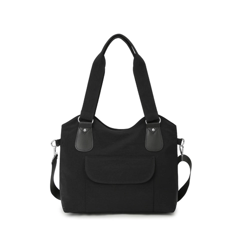 Borsa A Tracolla In Tela Di Grande Capacità Donna Stile Coreano Semplice Borsa A Spalla Con Tasche Multiple Casual