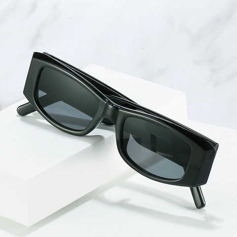 Gafas De Sol Rectangulares Retro Montura De PC Lente AC Protección UV400 Moda Streetwear Para Hombres Y Mujeres