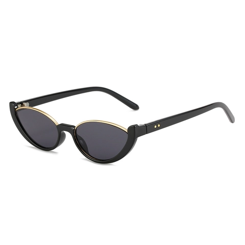 Occhiali Da Sole Gatto Da Donna Retro Montura Piccola PC Lenti AC Finiture In Metallo Protezione UV Accessori Moda