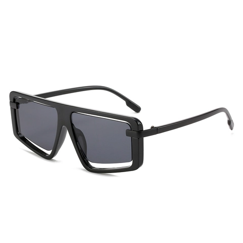 Oversized Quadratische Sonnenbrille Hohlrahmen PC UV400 Schutz Y2K Mode Bonbonfarben Trendy Brillen Für Damen