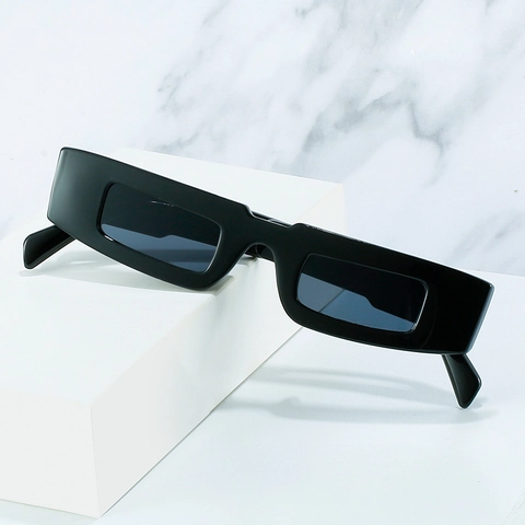 Sunglasses Rectangular Narrow Frame PC UV400 Protection Retro Y2K Fashion Streetwear For Women Men