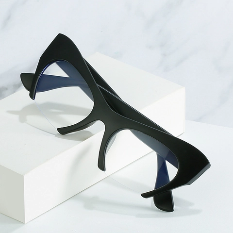Montatura Occhiali Cat Eye PC Mezza Montatura Protezione Luce Blu Decorativi Moda Retro Occhiali Ottici Per Donne