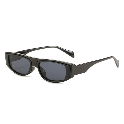 Lunettes De Soleil Rectangulaires Vintage Pour Hommes Femmes Monture PC UV400 Rétro Hip Hop Style INS