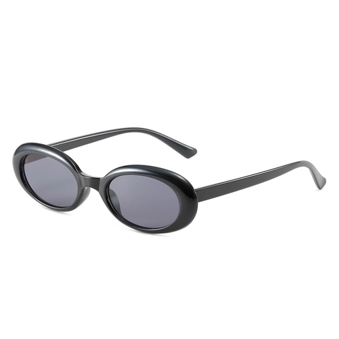 Retro Ovale Sonnenbrille Für Damen Herren PC Rahmen AC Linse UV400 Schutz Kleiner Rahmen Mode Y2K Brillen