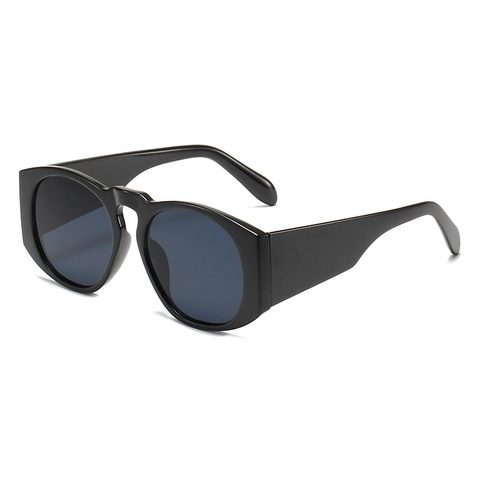 Lunettes De Soleil Rondes Rétro Pour Femmes Et Hommes Protection UV400 PC Monture Épaisse Mode Surdimensionnée