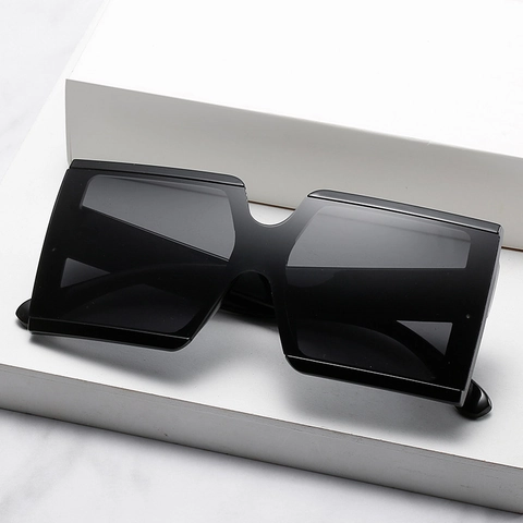 Gafas De Sol Cuadradas Grandes Retro Color Gelatina Montura PC Protección UV400 Moda Mujeres Hombres
