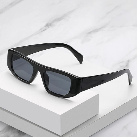Retro Rechteckige Sonnenbrille Damen UV400 Schutz PC Rahmen Quadrat Mode Gelee Farbe Outdoor Sonnenbrille Brillen