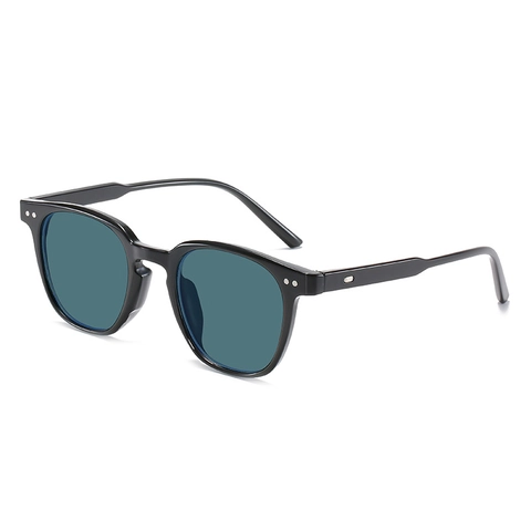 Retro Square Sunglasses Women Men UV400 Protection Ocean Color Lens PC Frame Vintage Rivet Fashion Eyewear