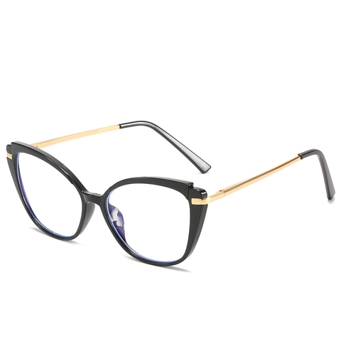 Montatura Occhiali Occhio Di Gatto Donna TR90 Metallo Moda Anti Luce Blu Ottica Retro Elegante Ufficio Desktop